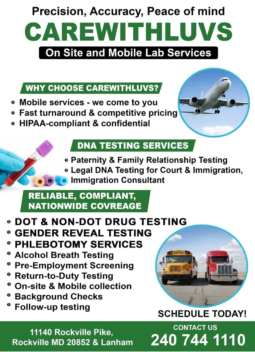 CAREWITHLUVS LLC - Your Mobile Phlebotomy Agency